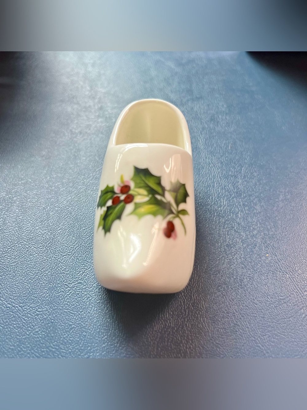 Vintage Stanford Porcelain China Miniature Dutch Clog Shoe Trinket Figurine